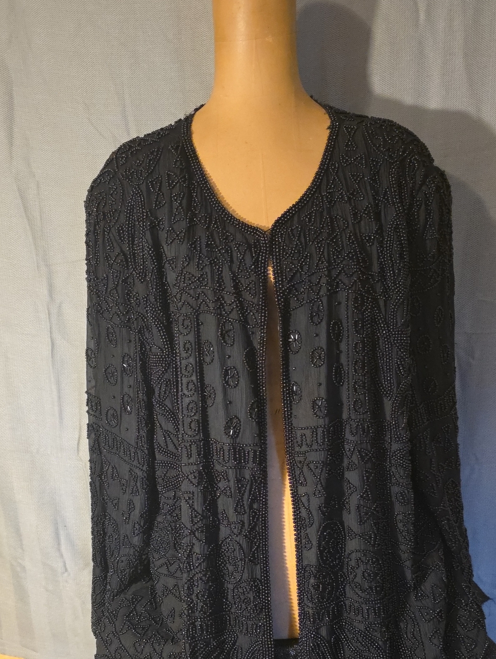 Beaded Black Women's Blazer Jacket